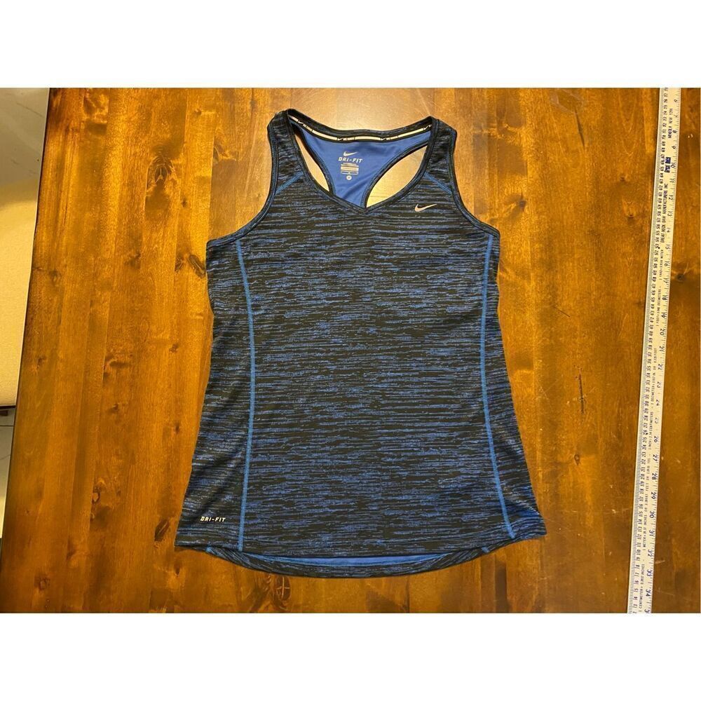 Nike Dri Fit Tank Top Shirt Womens Medium Blue Racerback Sleeveless